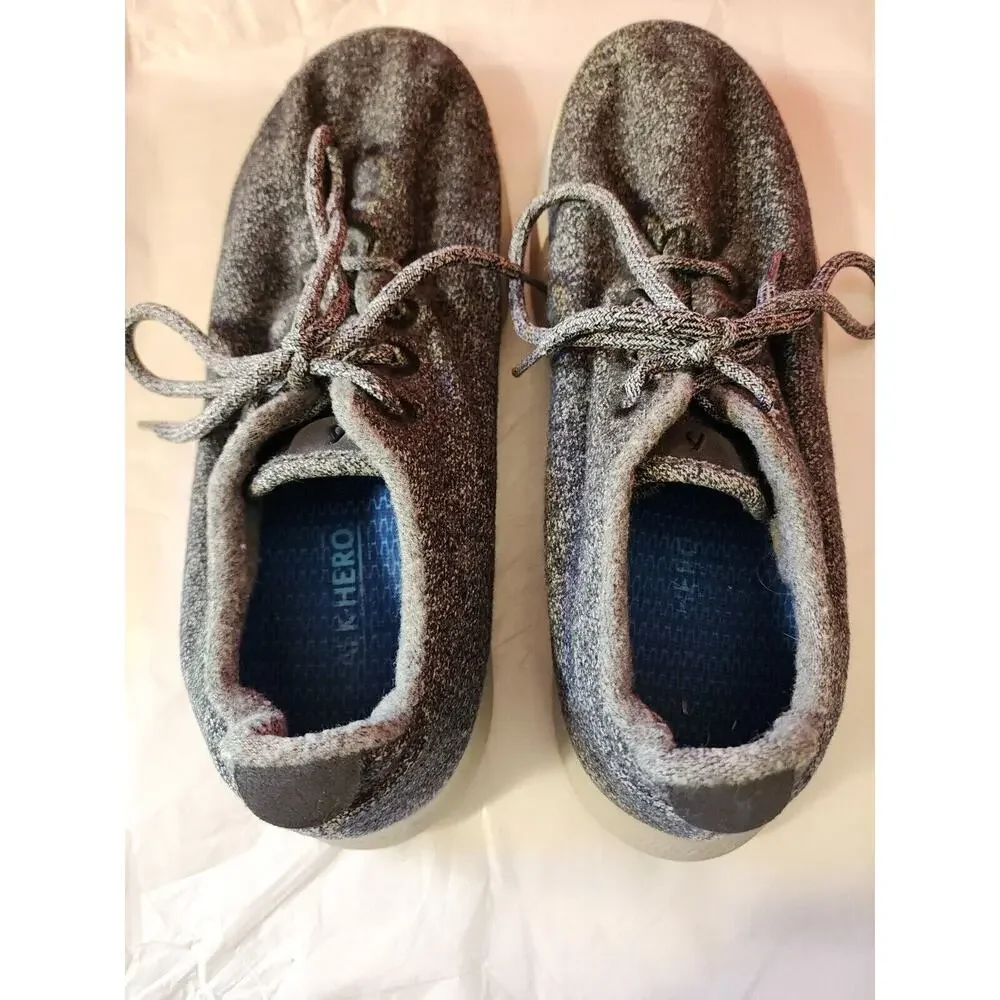 Allbirds Runners Shoes Natural Black Grey 0219 NV1 Merino Wool Men's US Size 12